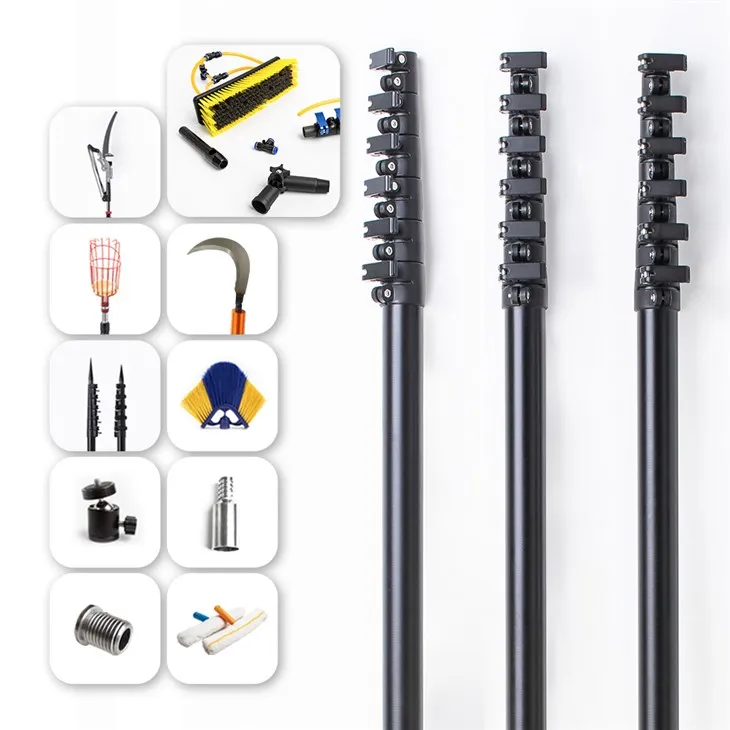 Black Extendable Carbon Fibre Pole